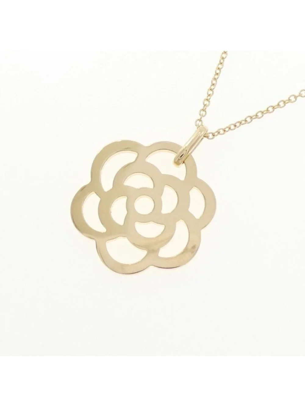 Chanel Camellia Necklace Gold